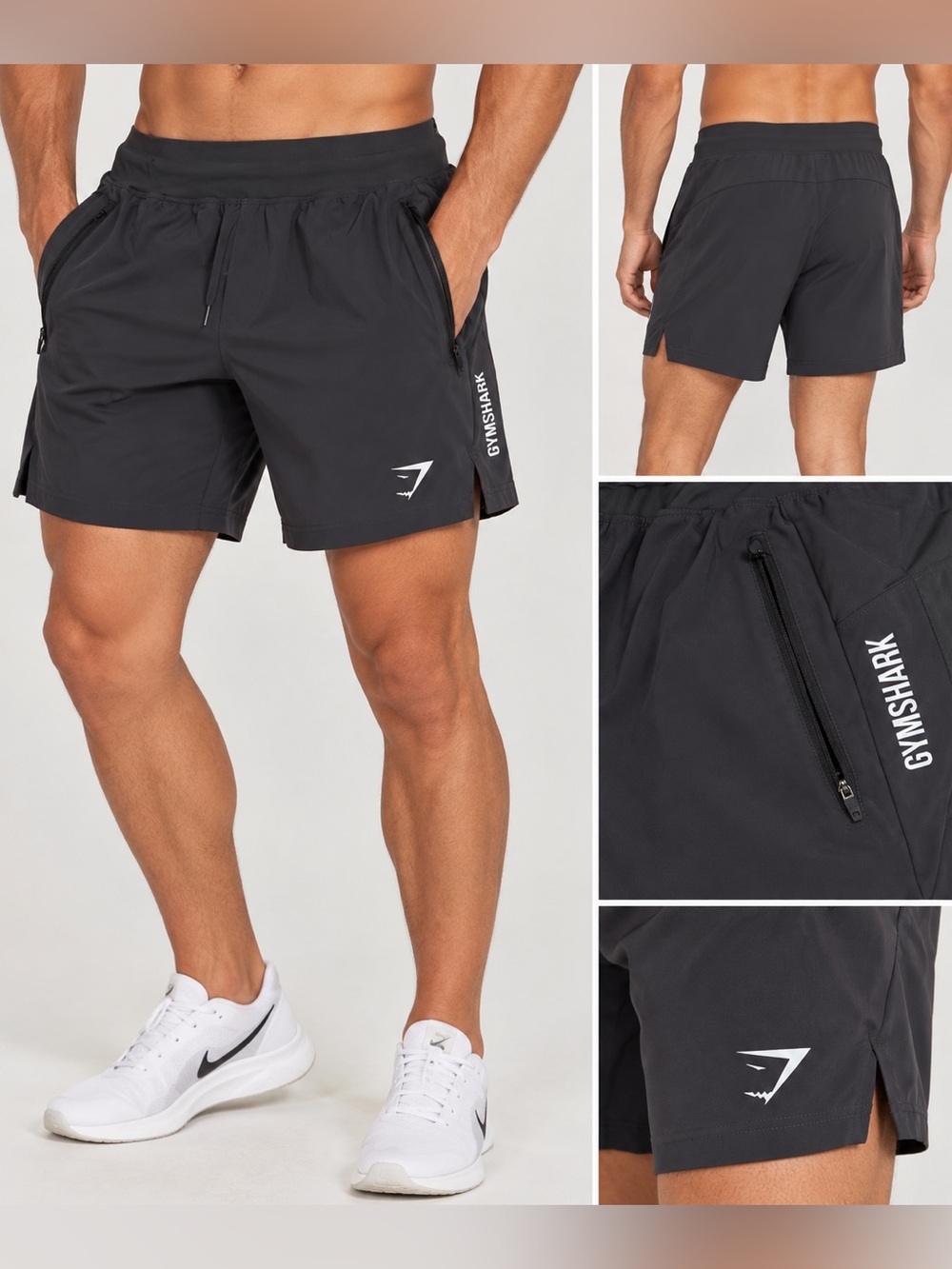 Gymshark Apex 5” Perform Shorts Onyx Grey Size Medium